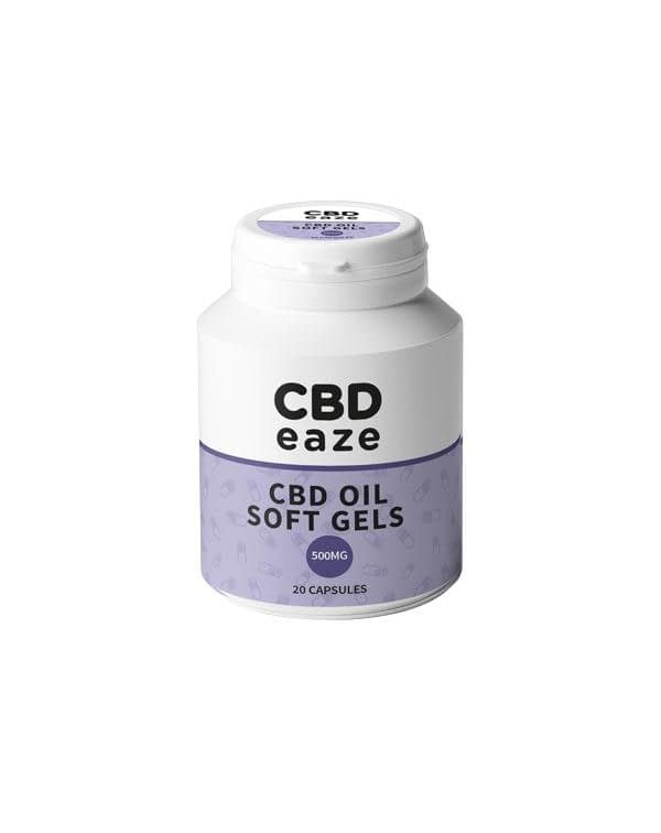 CBDeaze 500mg CBD Soft Gel Capsules – 20 Cap...