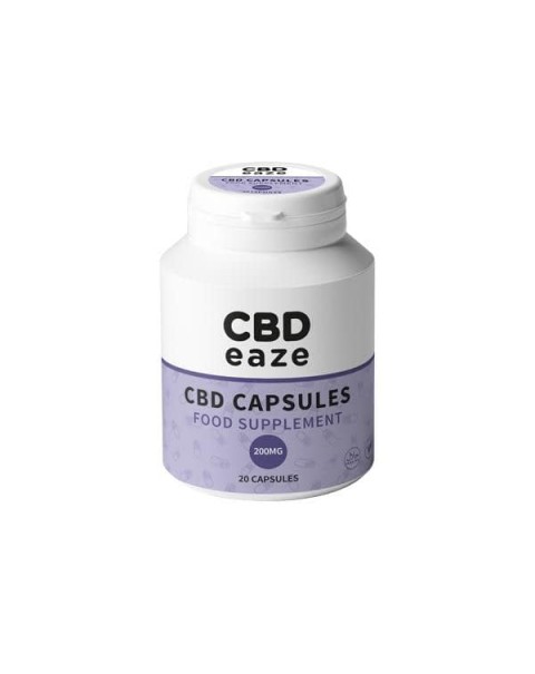 CBDeaze 200mg CBD Vegan Capsules – 20 Capsules