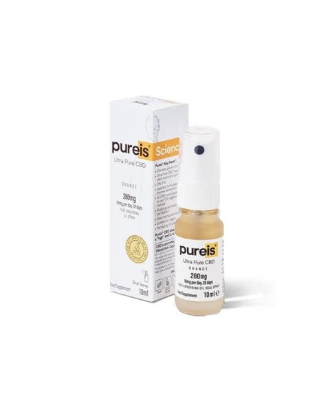 Pureis CBD 280mg CBD Ultra Pure CBD Oral Spray – Orange