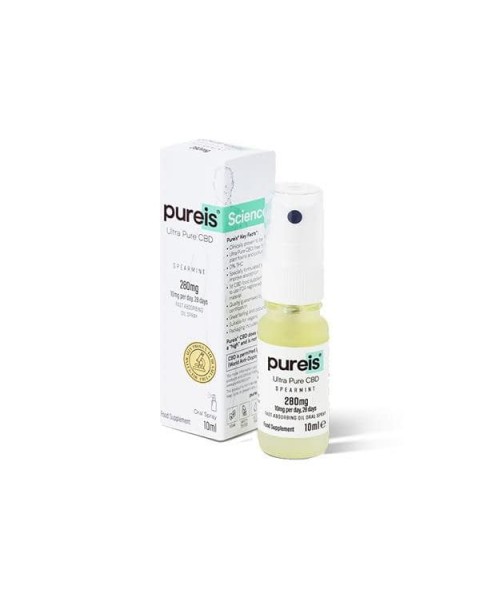 Pureis CBD 280mg Ultra Pure CBD Oral Spray – Spearmint