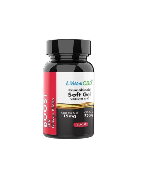 LVWell CBD 750mg CBD Soft Gel Capsules Boost – 50 Caps