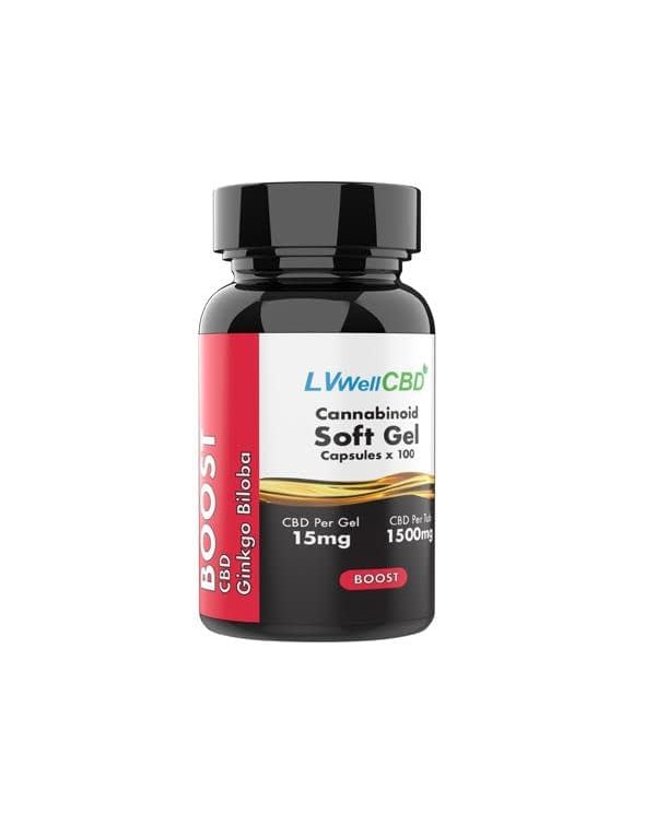 LVWell CBD 1500mg CBD Soft Gel Capsules Boost R...