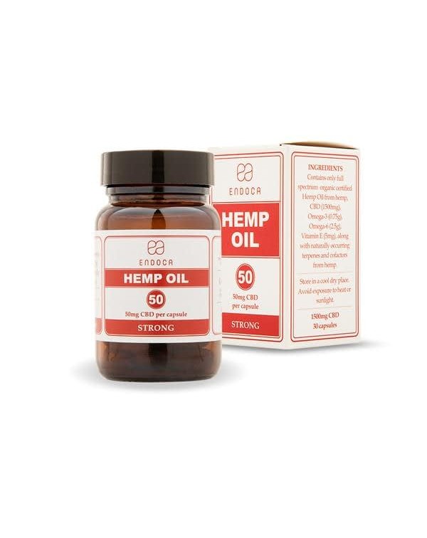 Endoca 1500mg CBD Capsules Hemp Oil – 30 Cap...