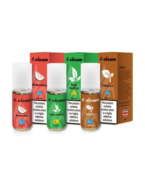 A-Steam Fruit Flavours 6MG 10ML (50VG/50PG)