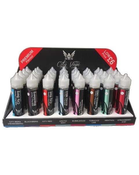 City Vape Shortfill Retail Display Kit (50VG-50PG) – 32 Pieces