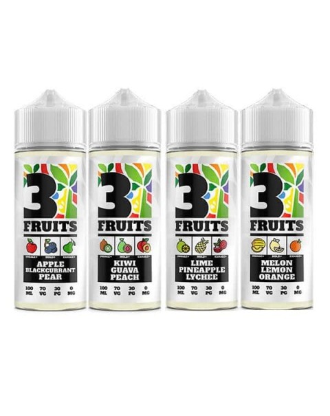 3 Fruits 100ml Shortfill 0mg (70VG/30PG)