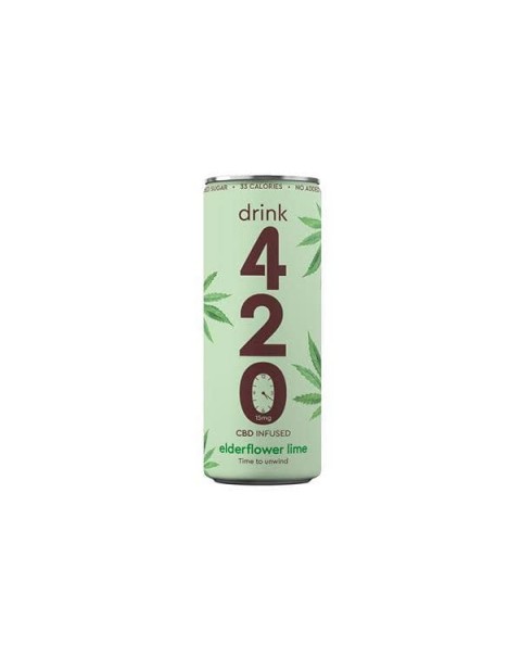 Drink 420 CBD 15mg Infused Sparkling Drink – Elderflower Lime