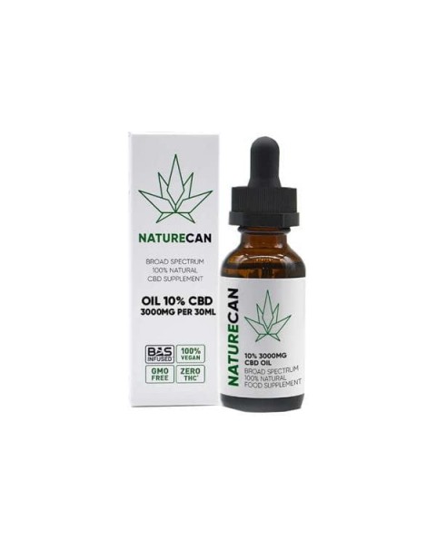 Naturecan 10% 3000mg CBD Broad Spectrum MCT Oil 30ml