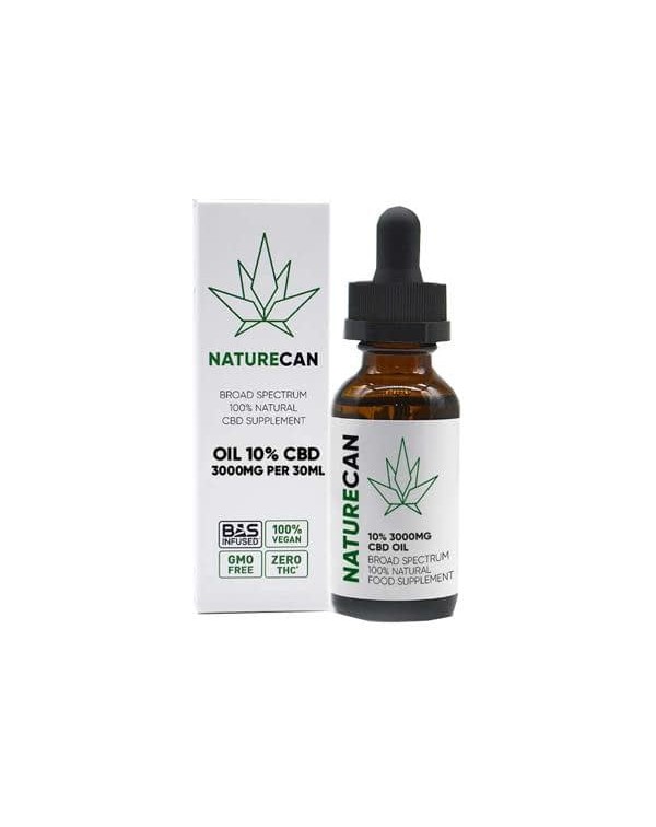 Naturecan 10% 3000mg CBD Broad Spectrum MCT Oil 30...