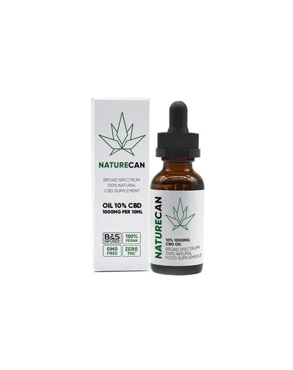 Naturecan 10% 1000mg CBD Broad Spectrum MCT Oil 10...