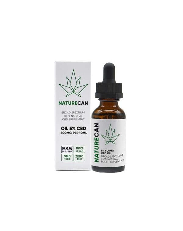 Naturecan 5% 500mg CBD Broad Spectrum MCT Oil 10ml