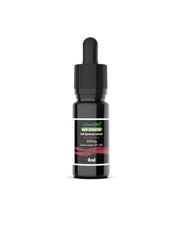 LVWell CBD 3000mg Raw Cherry Oral Drops – 10...