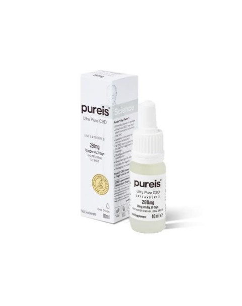 Pureis CBD 280mg CBD Ultra Pure Oral Drops – Unflavoured