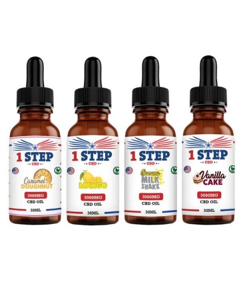 1 Step CBD 3000mg CBD Flavoured Oil 30ml