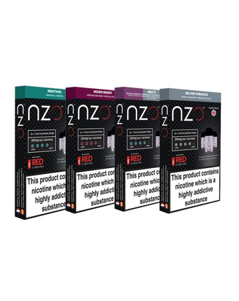 NZO 20mg Salt Cartridges with Red Liquids Nic Salt (50VG/50PG)