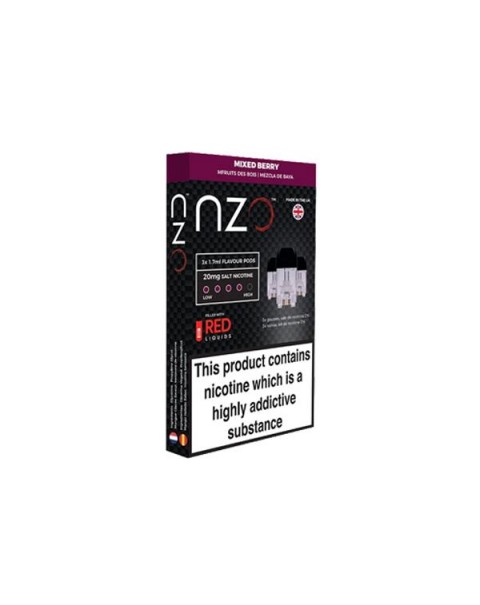 NZO 20mg Salt Cartridges with Red Liquids Nic Salt (50VG/50PG)