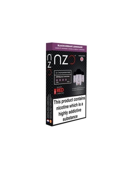 NZO 10mg Salt Cartridges with Red Liquids Nic Salt (50VG/50PG)