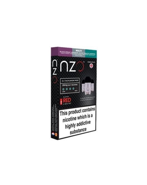 NZO 10mg Salt Cartridges with Red Liquids Nic Salt (50VG/50PG)