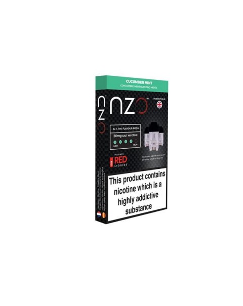 NZO 10mg Salt Cartridges with Red Liquids Nic Salt (50VG/50PG)