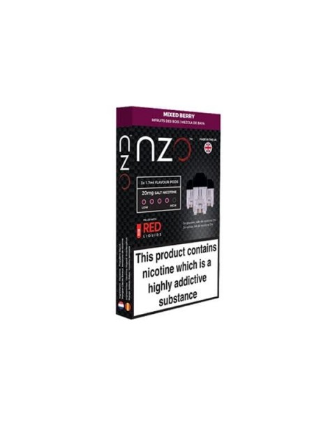 NZO 10mg Salt Cartridges with Red Liquids Nic Salt (50VG/50PG)