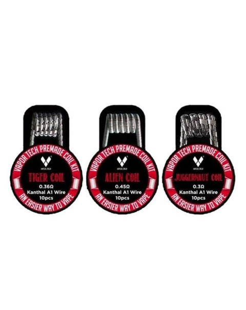 Vapor Tech Premade Coils Alien / Juggernaut / Fused Clapton / Tiger