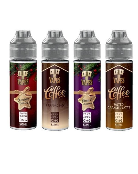 Chief of Vapes Coffee Range 50ml Shortfill 0mg (70VG/30PG)