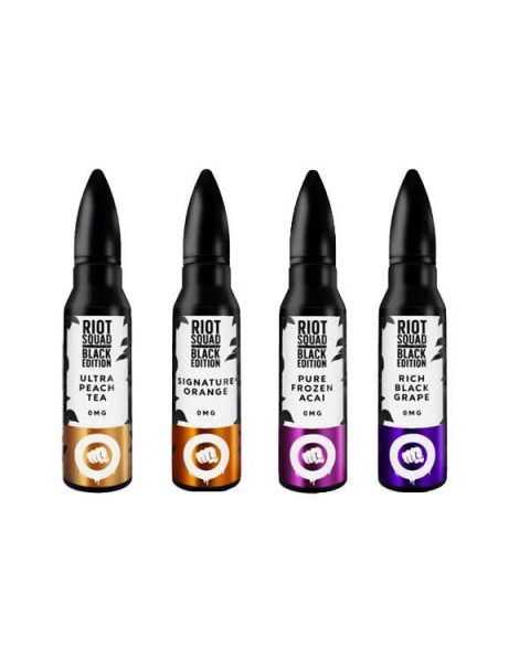 Riot Squad Black Edition Range 0mg 50ml Shortfill (70VG/30PG)