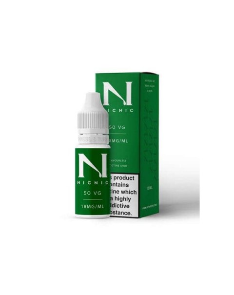 18mg Nic Nic Flavourless Nicotine Shot 10ml 50VG