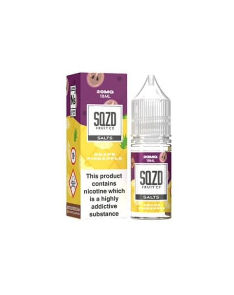 20mg Sqzd Flavoured Nic Salts 10ml (50VG/50PG)