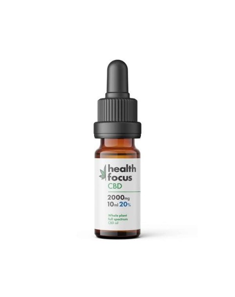 Health Focus CBD 2000mg 20% Full Spectrum MCT CBD Oil 10ml (+FREE GUMMIES!)