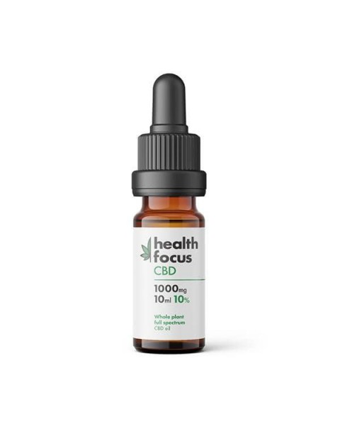 Health Focus CBD 1000mg 10% Full Spectrum MCT CBD Oil 10ml (+FREE GUMMIES!)