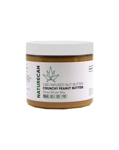 Naturecan 90mg CBD 180g Nut Butter Crunchy Peanut Butter