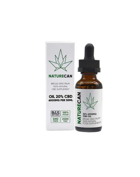 Naturecan 20% 6000mg CBD Broad Spectrum MCT Oil 30ml