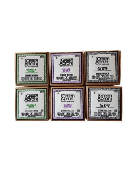Green Apron 100mg CBD Soap & Shampoo – 6 Pack