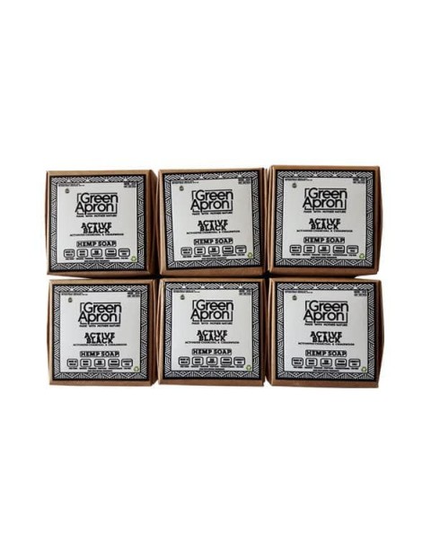 Green Apron 100mg CBD Charcoal Soap – 6 pack