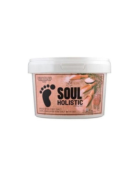 Soul Holistic 100mg CBD Himalayan Pink Salt Unscented Foot Salt – 500g
