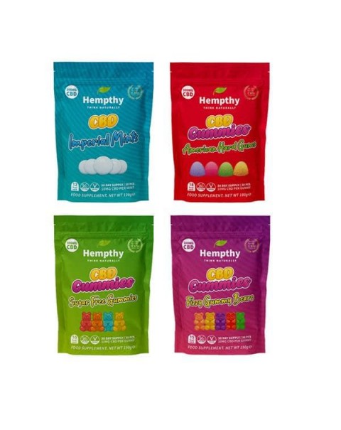 Hempthy 300mg CBD Gummies 30 Ct Pouch