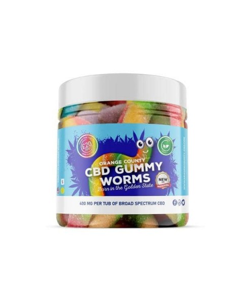 Orange County 400mg CBD Gummy Worms – Small Pack