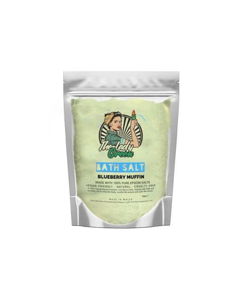 Lady Green 50mg CBD Bluberry Muffin Bath Salts – 500g