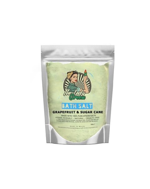 Lady Green 50mg CBD Grapfruit & Sugarcane Bath Salts – 500g