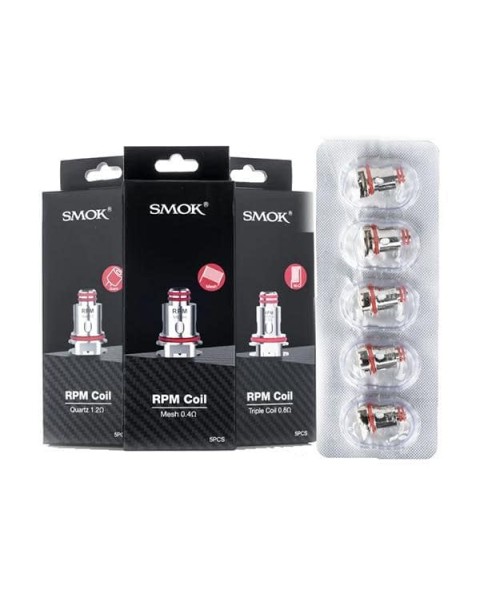 Smok RPM Replacement Coils – Triple Coil 0.6 Ohm/ Mesh 0.4 Ohm/ Quartz 1.2 Ohm/ SC 1.0 Ohm