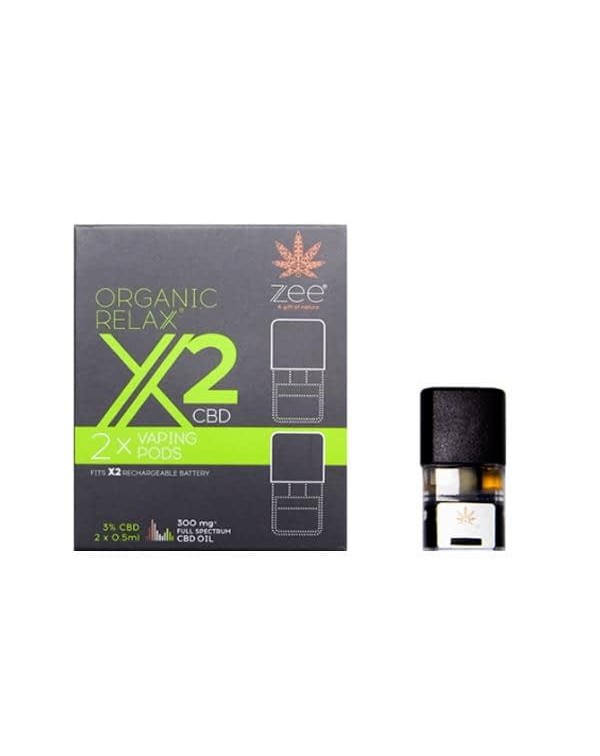 Zee Organic Relax X2 CBD Replacement Pods 300mg CB...