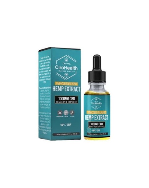 Ciro Health Full Spectrum 1000mg CBD Vape – Oral Drops 30ml