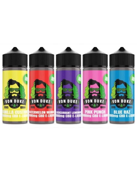 Von Duke 1000mg CBD Vaping Liquid 100ml (50PG/50VG)