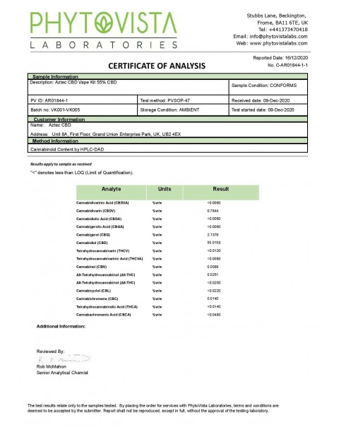 Aztec CBD 1000mg Vape Kit – 1ml
