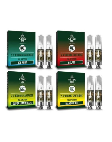 Aztec CBD 2 x 1000mg Cartridge Kit – 1ml