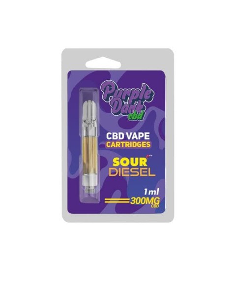 Purple Dabz CBD Vape Cartridges 300 & 600 MG – Sour Diesel