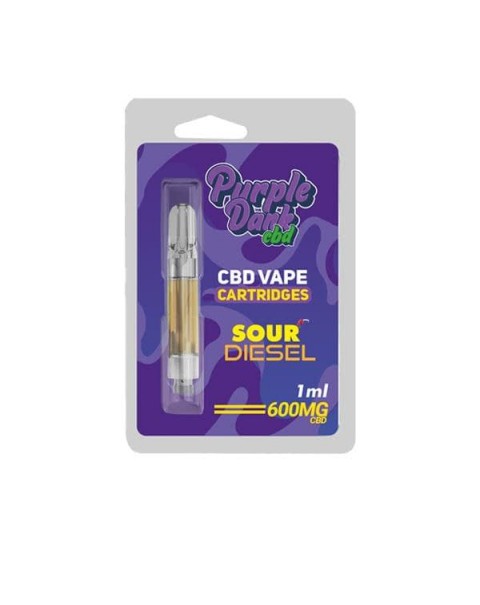 Purple Dabz CBD Vape Cartridges 300 & 600 MG – Sour Diesel