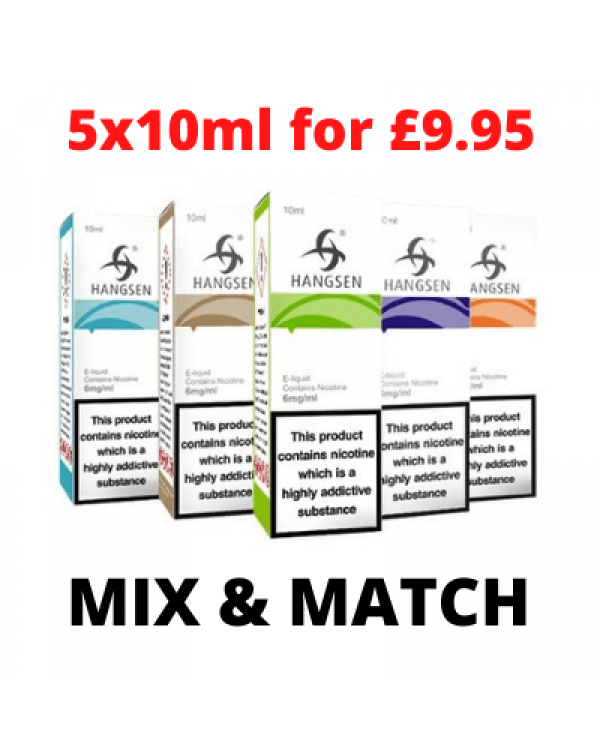 Hangsen E Liquid  50ml (5x 10ml) – Mix And Match...