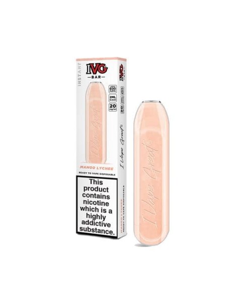 20mg I VG Bar 600 Puffs Disposable Vape